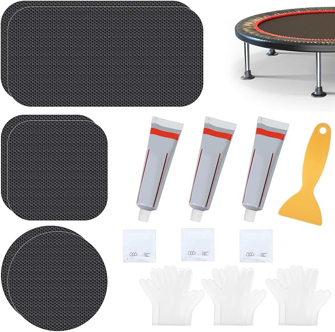 Ground Stakes Trampoline Patch Repair Kit 3 Sizes Patches | Repair Trampoline Mat Tear or Hole