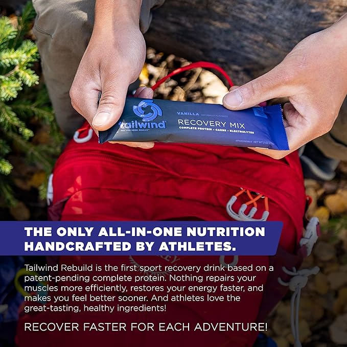 Tailwind Nutrition Recovery Mix, 20 Grams Complete Protein, Carbohydrates, and Electrolytes Powder