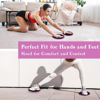 ZILLEEN Exercise Sliders for Working Out Fitness Discs for Pilates Women Men, 2 Pack