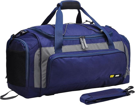 MIER Large Duffel Bag Men's Gym Bag with Shoe Compartment, 60L