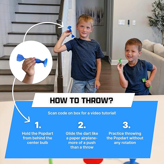 Popdarts Game Rookie Pack – Beginner-Friendly Suction Cup Dart Game for Kids, Families, and New