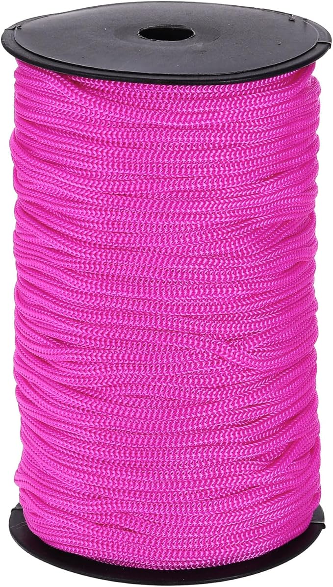 MECCANIXITY 3/16 Inch Polypropylene Rope Braided Ropes, 328ft Nylon Rope Hollow Utility Cord for