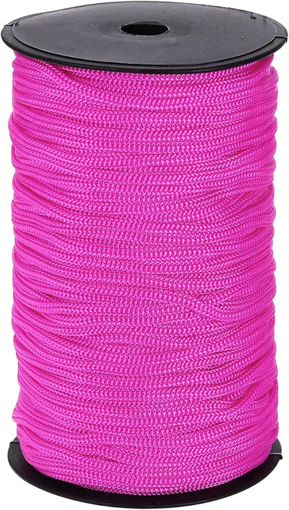 MECCANIXITY 3/16 Inch Polypropylene Rope Braided Ropes, 328ft Nylon Rope Hollow Utility Cord for