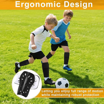 2 Pairs Shin Guards Soccer for Kids,Shin Pads Extra Lightweight Breathable Slide in Shin Guard for