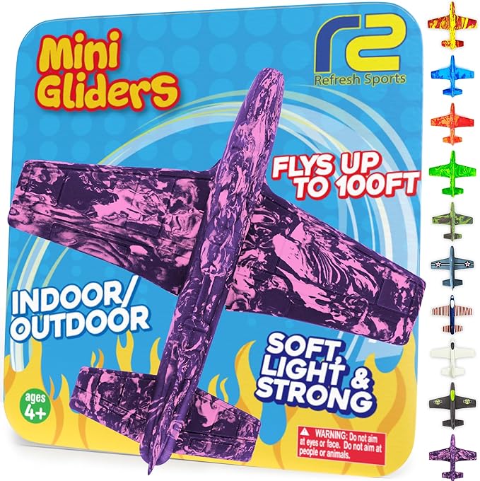 Foam Airplanes for Kids - Best Girl Toys Age 4 & Up - Engaging Toy for 7 Year Old Girl Birthday