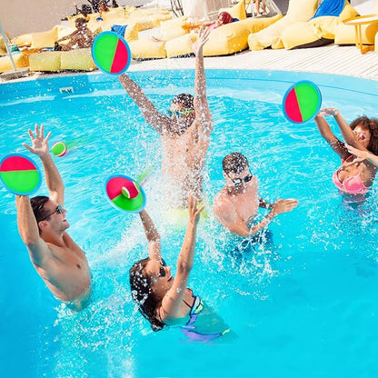 Ayeboovi Toss and Catch Ball Set with 8 Paddles 4 Balls Outdoor Beach Pool Toys for 3 4 5 6 7 8