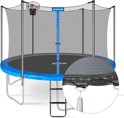 Trampoline Replacement Safety Enclosure Net for 6 Straight Poles Round Frame Trampolines