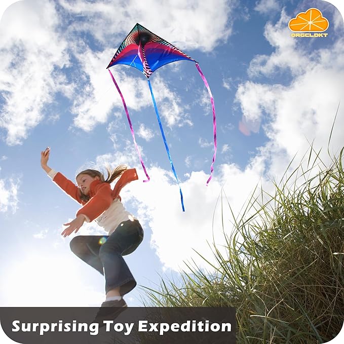 ORGCLDKT-Rainbow Cruiser Delta Kite, Kites for Kids Ages 8-12,4-8,Boys,Girls,Kites for