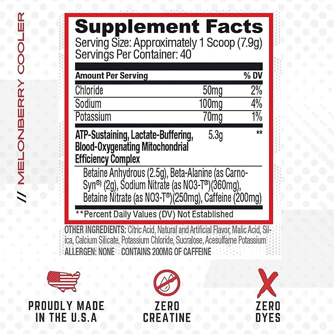 Purus Labs CONDENSE PreWorkout Powder, 40 Servings (Melonberry Cooler)