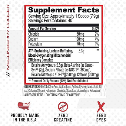 Purus Labs CONDENSE PreWorkout Powder, 40 Servings (Melonberry Cooler)