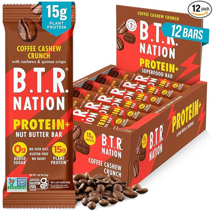 B.T.R. Nation Vegan Keto Plant Based Protein & Fiber Bars - High Protein (Sampler Pack) | (9 Pack)