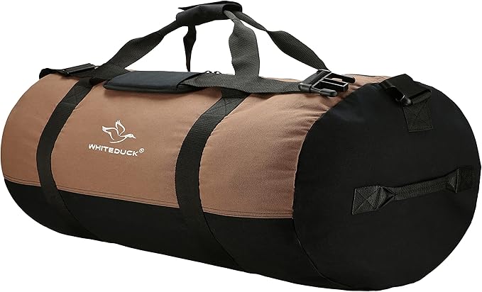 WHITEDUCK Heavy Duty Canvas Duffel Bag for Men and Women - Foldable Military Army Style Duffel Bag