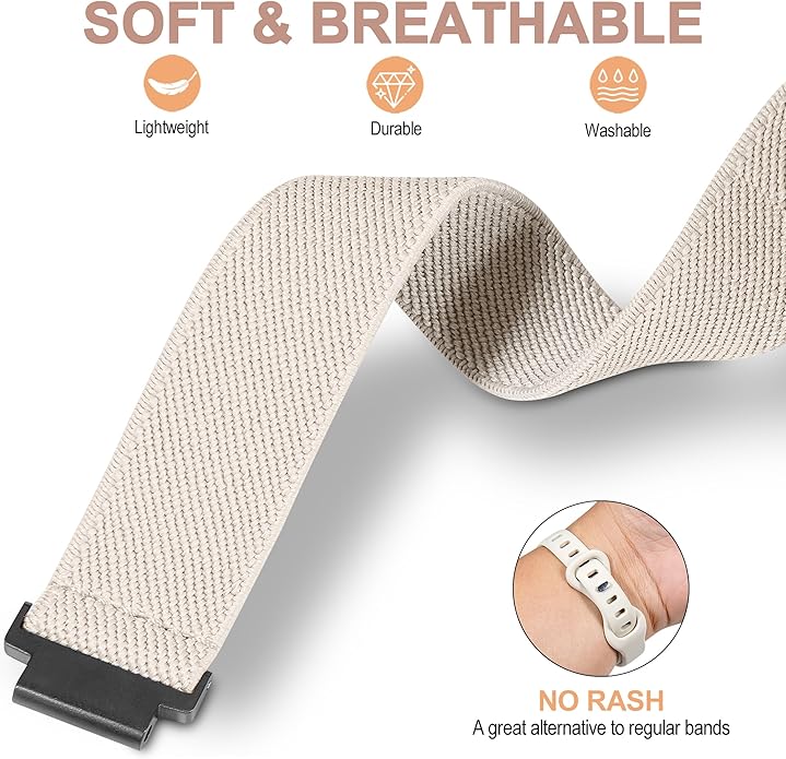 Elastic Nylon Watchband Compatible with Garmin Forerunner 235/220/230/620/630/735XT,Soft Adjustable