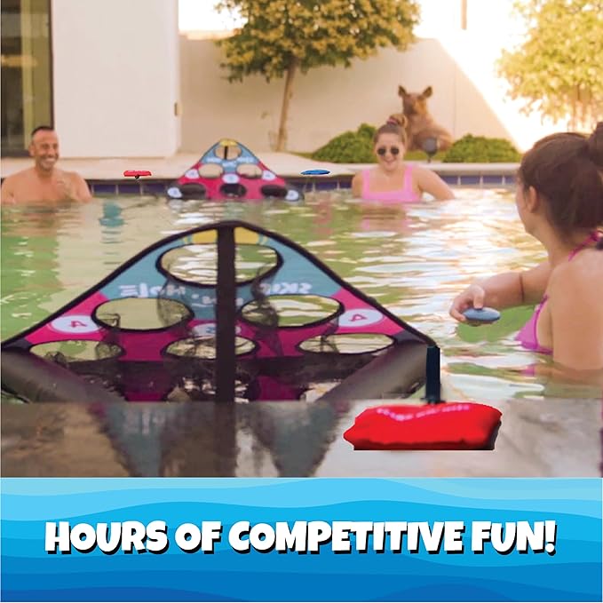 SKIP NN' HOLE Original Fun Stonne Skipping Meets Pool Cornhole Game Floating | for All Ages | Fun