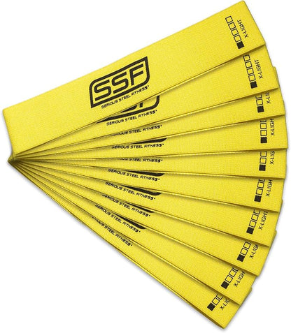 Serious Steel Fitness Fabric Mini Loop Non-Slip Resistance Band Set | Warm-Up, Physical Therapy