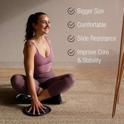Gliding Discs for Working Out - Exercise Sliders for Carpet & Hardwood Floors 1 Pair, Authentic