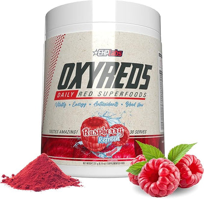 EHP Labs OxyReds Superfood Beets Powder - Nitric Oxide Supplement, Organic Beet Root Powder, Immune