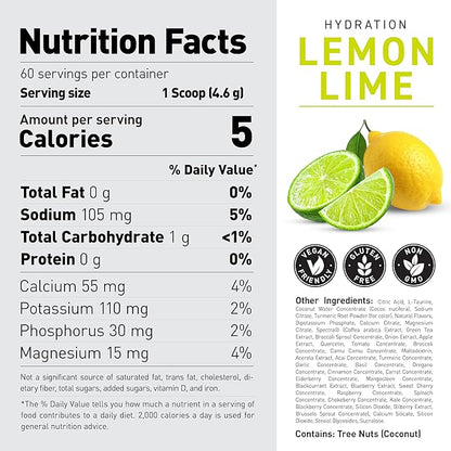 Kaged Hydration Electrolytes Powder | Lemon Lime | Hydra-Charge Sports Drink Mix | Pre, Post, Intra