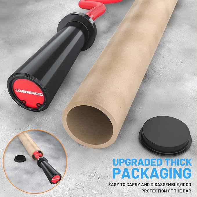 47" Olympic EZ Curl Bar 500-lbs Capacity Steel Barbell Suitable for 2" Weight Plates, 2-Inch Curl