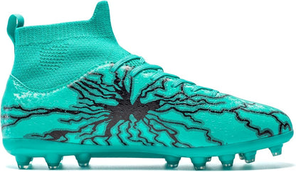 Kids Soccer Cleats Boys Girls Training Football Cleats Youth High-top Soccer Shoes for Little/Big