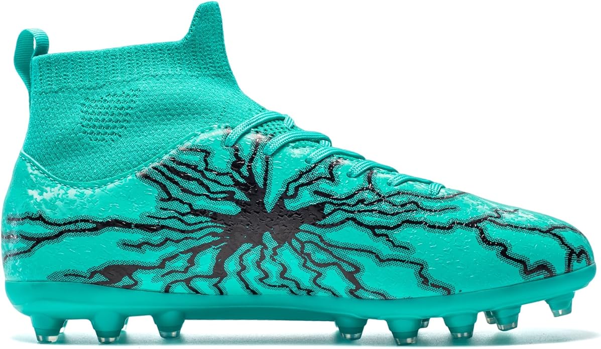 Kids Soccer Cleats Boys Girls Training Football Cleats Youth High-top Soccer Shoes for Little/Big