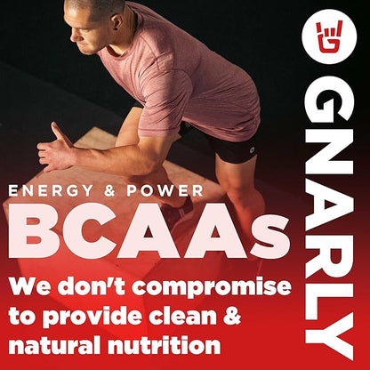 Gnarly Nutrition BCAA Powder, Berry Lemonade ??Pre-Workout BCAAS Amino Acids ??NSF Sport Certified