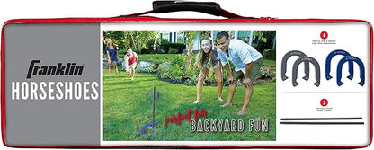 Franklin Sports Horseshoes Sets - Metal Horseshoe Game Sets for Adults + Kids - Official Weight