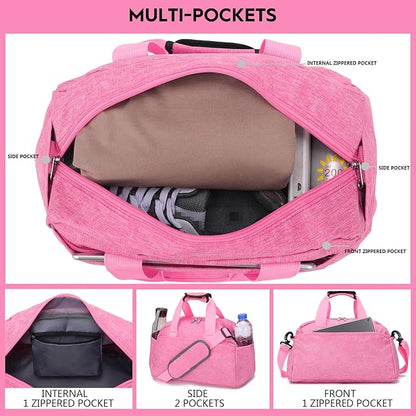 14 inch Small Gym Bag for Women & Men, Mini Duffel Bag for Travel Sports Lightweight Carry On Bag