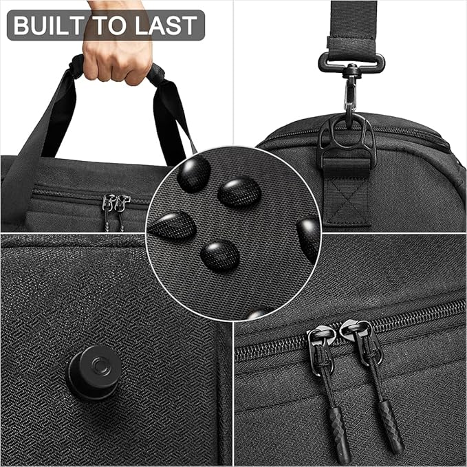 Gym Bag for Men Women, Small Fitness Workout Sports Bag with Wet Pocket & Shoes Compartment, Water