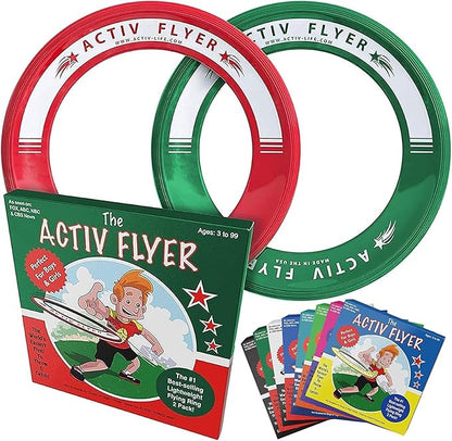Activ Life Kid’s Flying Rings (2 Pack) They Fly Straight & Don’t Hurt, 80% Lighter Than Standard