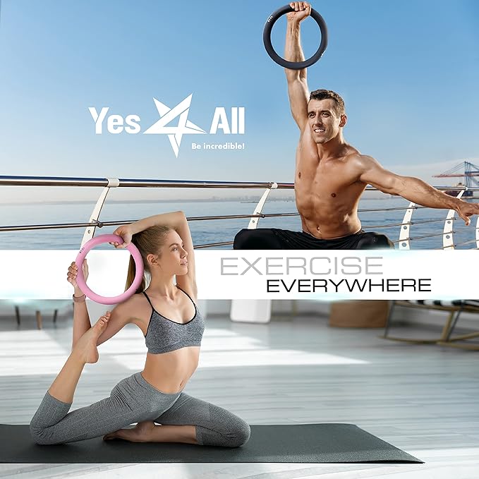 Yes4All Power Ring 10lbs, Weight Ring, Weighted Circle, Kettlebell for Yoga Exercise, Aerobics