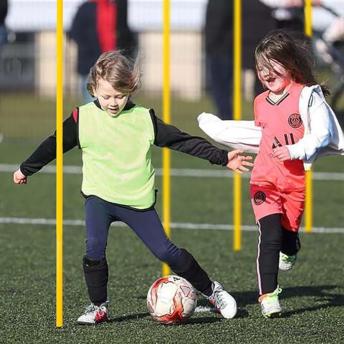 4 Pcs 5FT Agility Training Poles for Soccer,Basketball,Football,Dog,Horse Training-Adjustable Speed