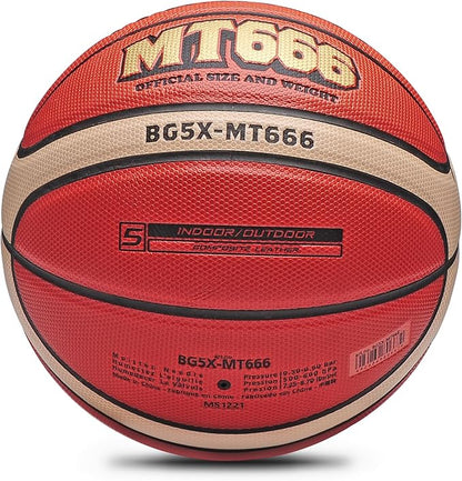 Training Soft Touch Rubber and Faux Leather Fighting Basketball, High Bounce Indoor Outdoor