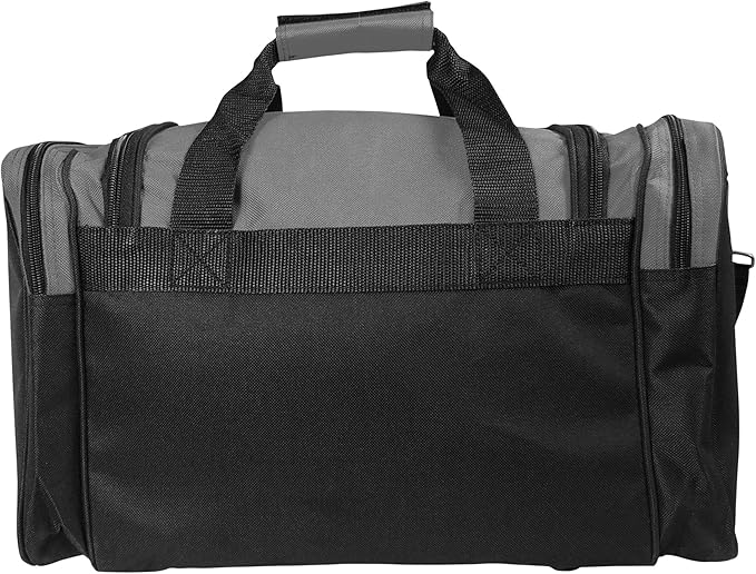 DALIX 17" Duffle Bag Dual Front Mesh Pockets (Black Gold Gray Dark Green Navy Blue Maroon Royal