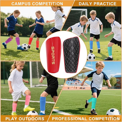 Shin Guards Soccer Kids 2025 Version High-Density Foam Soccer Shin Guard with Sleeves Shin