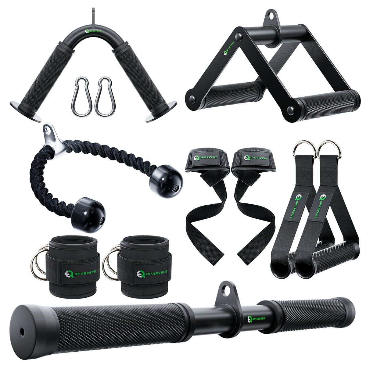 QPARVERS Cable Machine Attachment LAT Pulldown Attachments Cable Machine Accessories for Home Gym