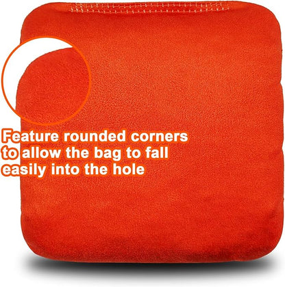 JIMTERRY Professional Cornhole Bags Set of 8 Dual Sided Corn Holes Bags Double Sided Regulation