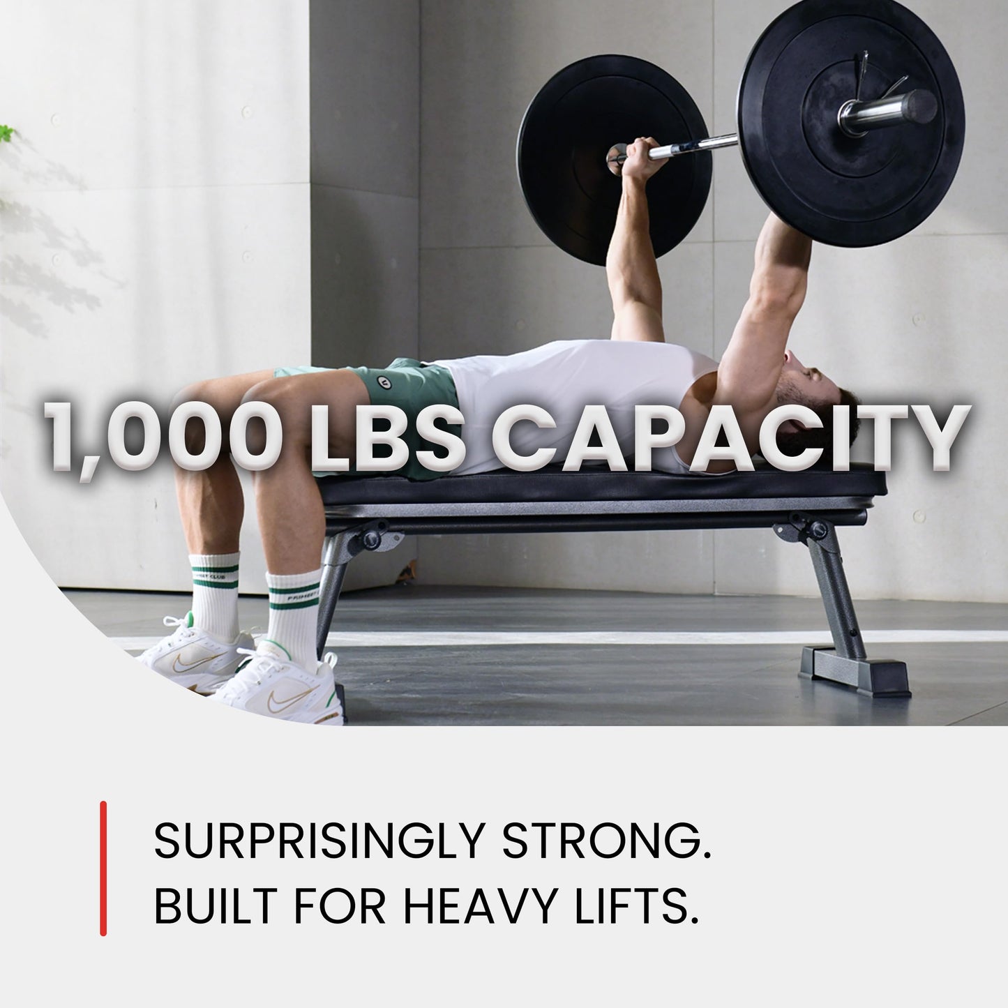 Finer Form Gym Quality Foldable Flat Bench for Multi-Purpose Weight Training and Ab Exercises