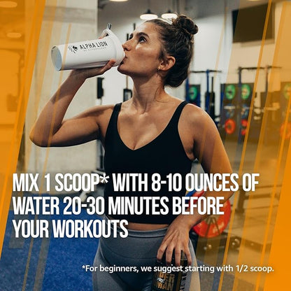 ALPHA LION Superhuman Pre Workout Powder, Beta Alanine, L-Taurine & Tri-Source Caffeine for