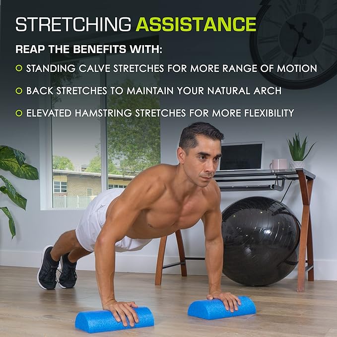 ProsourceFit Flex Foam Rollers for Muscle Massage, Physical Therapy, Core & Balance Exercises