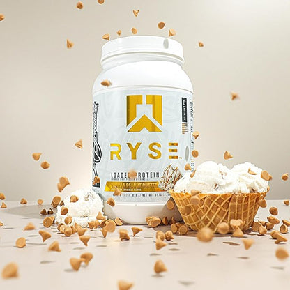 RYSE Loaded Protein Powder - Vanilla Peanut Butter - 25g Whey Protein Isolate & Concentrate with