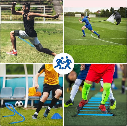 Agility Training Equipment, Football Training Equipment Includes 20FT Agility Ladder,4 Adjustable