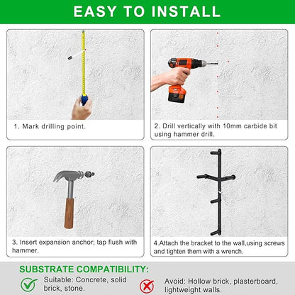 "Kipika Weight Plate Storage Rack - Wall Mounted Weight Plate Holder with Durable Steel