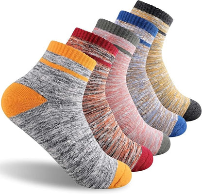 FEIDEER Hiking Walking Socks For Women, Multi-pack Outdoor Recreation Socks Moisture Wicking Crew
