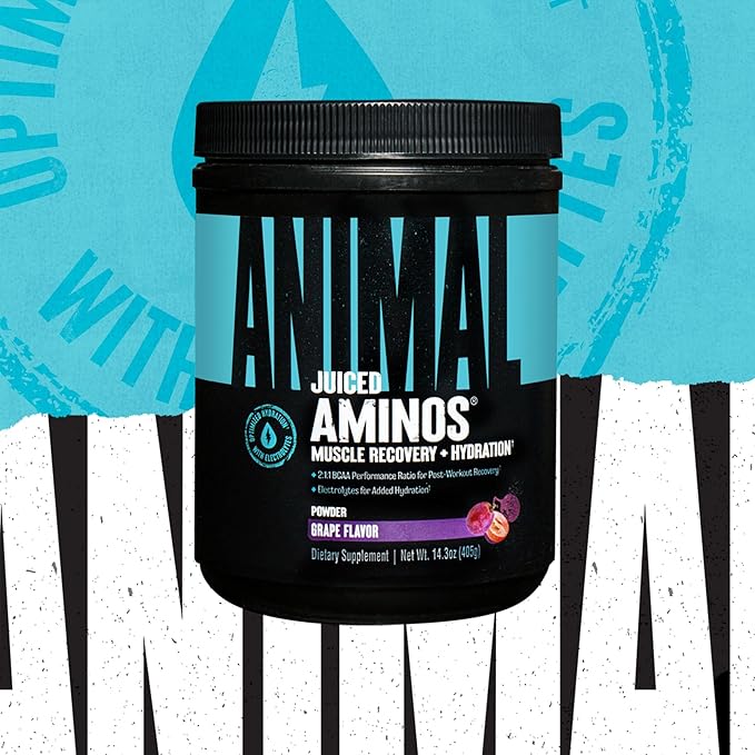 Animal Juiced Amino Acids - BCAA Powder EAA Matrix Plus Hydration with Electrolytes and Sea Salt