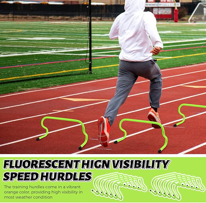 Wettarn 12 Pcs 9" Speed Training Agility Hurdles for Athletes Reliable Training Hurdle Plyometric