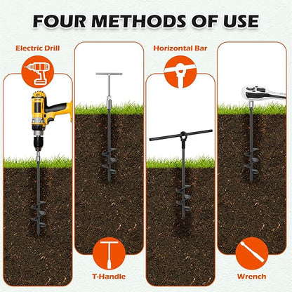4 Pcs 18" Fully Welded Ground Anchors Shed Anchors Kit with 1/8" Galvanized Cable & Turnbuckles &