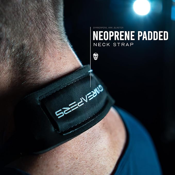 Gymreapers Bicep Arm Blaster - Bicep Curl Isolator w/Contoured, Padded Edges - Adjustable Bicep