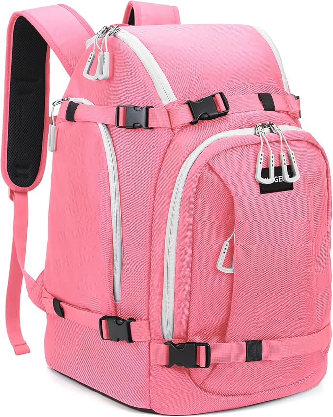 Ski Boot Bag, 50L Ski Boot Travel Backpack for Skis, Snowboard & Accessories, Waterproof Padded Ski
