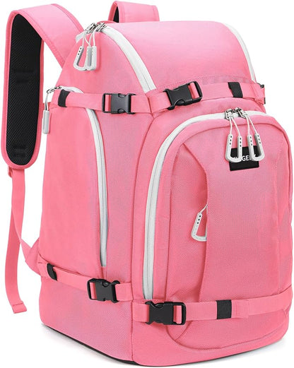 Ski Boot Bag, 50L Ski Boot Travel Backpack for Skis, Snowboard & Accessories, Waterproof Padded Ski
